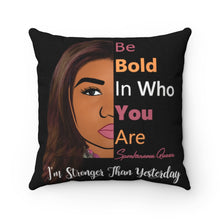 Load image into Gallery viewer, Bold Queen Spun Polyester Square Pillow